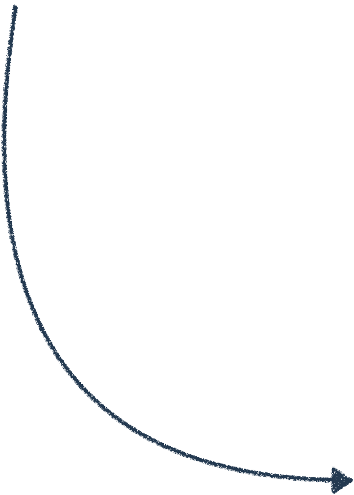 image of blue curved arrow
